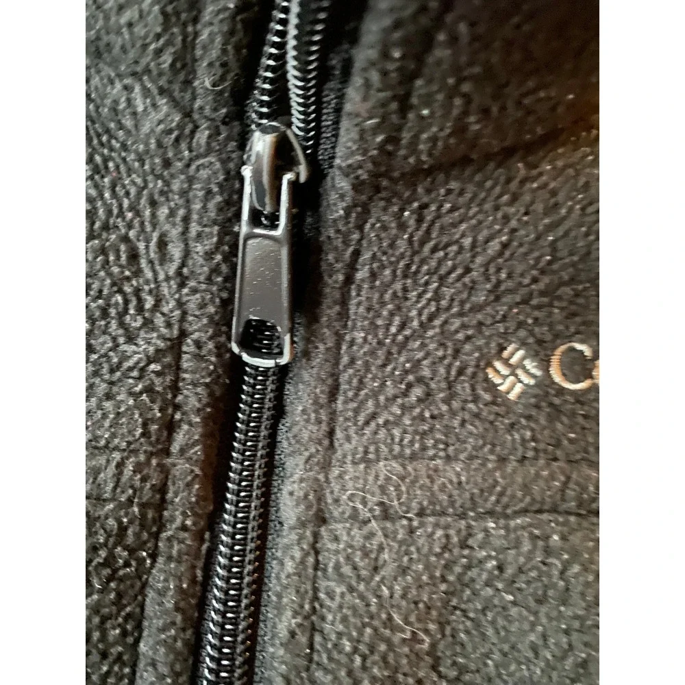 Columbia Fleece Black Full Zip Jacket 2T Warm Winter Cozy Gorpcore Granola Layer